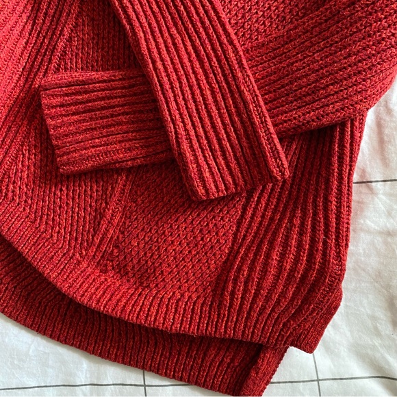 Madewell Red Cable-knit Sweater - Picture 3 of 4